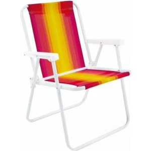 Silla Naranja De Acero Alto Para Piscina, Balcón Y Playa, 110 Kg