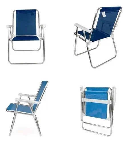 Silla Alta Aluminio Reposera Mor 110 Kg Plegable Sannet Color Azul Marino Azul Oscuro - Imagen 11