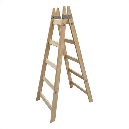 Escalera De Madera 5 Escalones Pintor 1.55mts San José Escalones Perpendiculares