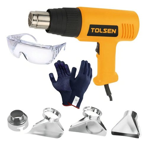 Pistola De Aire Caliente Tolsen 1000w-2000w 300 L/350°c 500l Color Naranja Con Negro Naranja/negro