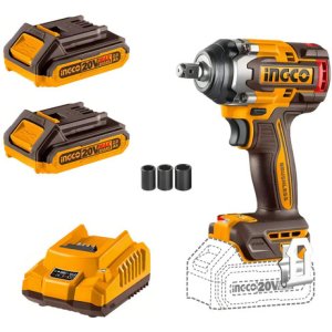 Llave De Impacto Inalámbrico Ingco Batería Ciwli20501 Naranja 50 60