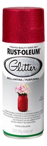 Pintura En Aerosol Rust Oleum Brillantina Colores 290gr Rojo