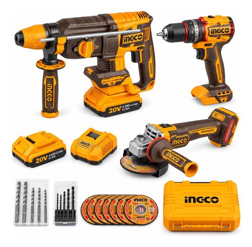 Kit Amoladora Rotomartillo Taladro 20v