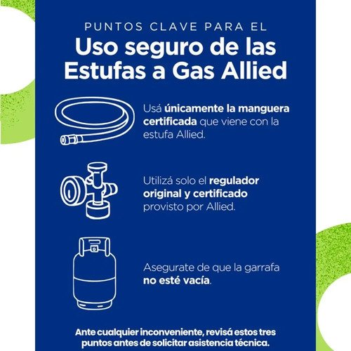 Estufa A Gas Allied Al-gs13 Negro - Imagen 4