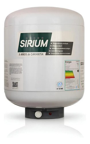 Termotanque Sirium Black Ta-30l Eléctrico 30l 1500w A Color Blanco