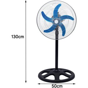 Pack X2 Ventilador 3en1 Like 5 Aspas Dimm 53 Cm 50-60hz Negro Cromada Aluminio 5. 50 Hz X 60 Hz Azul