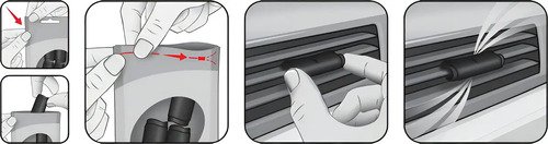 Vent Wrap Aromatizante Para Auto 4 Piezas Aromas Caribbean Colada Amarillo - Imagen 3