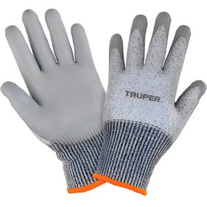 Guante Anticorte Nv5 Recubrimiento De Poliuretano, G, Truper - Naranja Gris