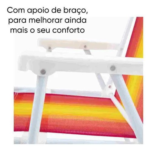 Silla Naranja De Acero Alto Para Piscina, Balcón Y Playa, 110 Kg - Imagen 3