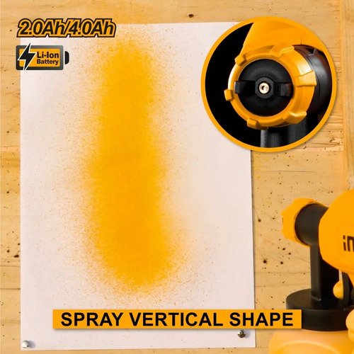Pistola De Pintar Inalambrica Ingco Naranja Claro - Imagen 10