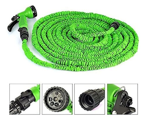 Magic Hose Manguera Retráctil Expandible 30 Mts Riego Color Verde - Imagen 3