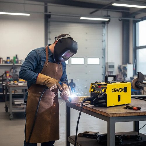 Soldadora Digital 3 En 1 Mig/mma/tig 120a Gravox -tyt Amarillo - Imagen 3