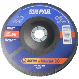 Disco Flap Sin Par 180 Mm Zirconio Metal Y Madera Caja X 5 Grano 60