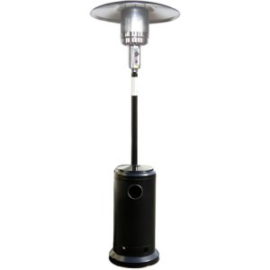 Estufa A Gas Pirámide Kassel Negra Y Plateada Exterior Glp 221cm Negro