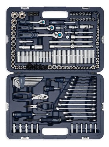 Kit Herramientas En Valija Bremen 160 Piezas Azul Acero