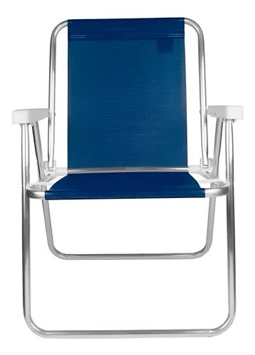 Silla Alta Aluminio Reposera Mor 110 Kg Plegable Sannet Color Azul Marino Azul Oscuro - Imagen 5