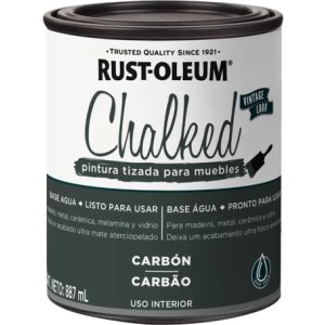 Pintura Tizada Rust Oleum Interior Para Muebles 0.887 Litro Gris Carbon Mate