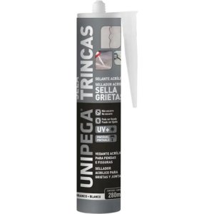 Sellador Acrílico Blanco Unipega Para Grietas Y Molduras 280ml