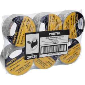 Cinta Gris Pato Duck Tape 48mmx10m 6 Unidades Pretul - Fc