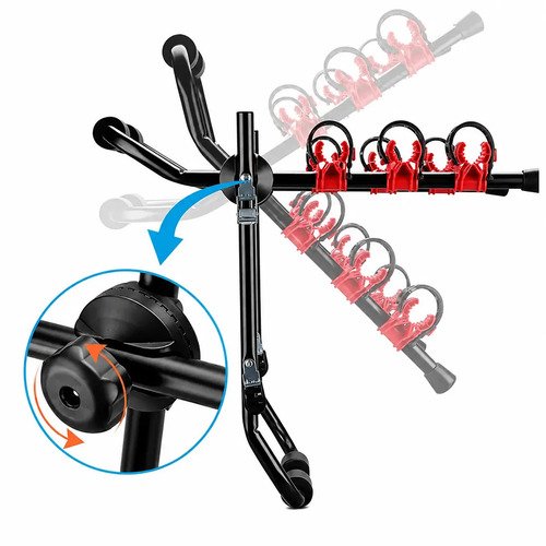Porta 3 Bicicletas Universal Eoland Trasero Auto Camioneta Soporte Enganche Maletero Rack Bici 3 Unidades Plegable Ciclismo Negro - Imagen 10