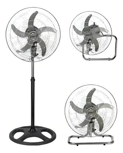 Ventilador 3 En 1 Embassy Fe-18b Aspas Metal Oscilante 18 Plateado 45.72 Cm 5 - Imagen 2
