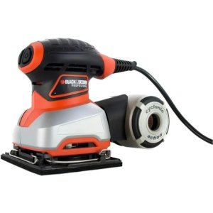 Lijadora Orb. B+d 200w 1/4 Hoja Prof.p/yeso-madera Qs1000 Negro, Naranja, Plateado