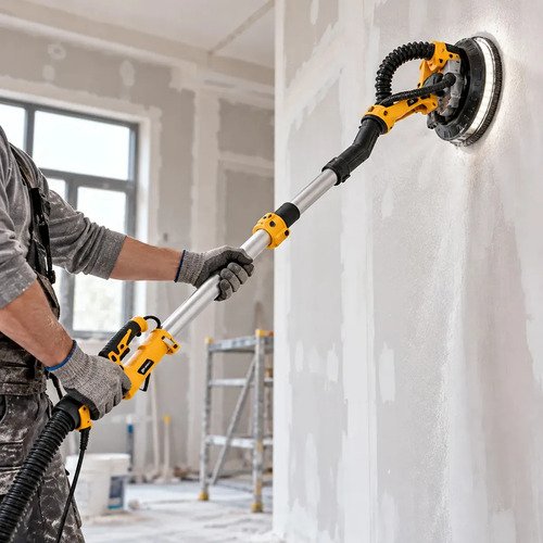 Lijadora Profesional De Pared Yeso Deko 1100w C/luz Led Amarillo 50hz 50 Hz - Imagen 6