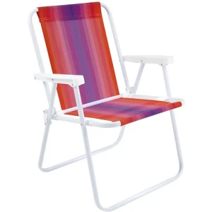 Silla De Playa, Porche, Piscina Alta De Acero, 110 Kg, Color: Rojo