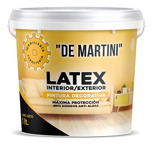 Pintura Latex Antihongo Humedad Interior Lavable 20 Lts Tyt Blanco