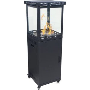 Estufa Exterior Tipo Cuadrada Color Negro Qrubber