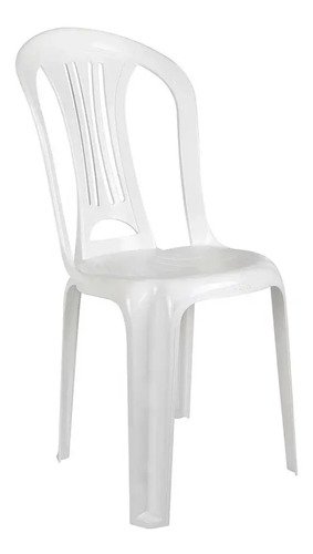 Silla Bistro Mor De Plástico Con Capacidad Para Hasta 182 Kg, Color Blanco Liso
