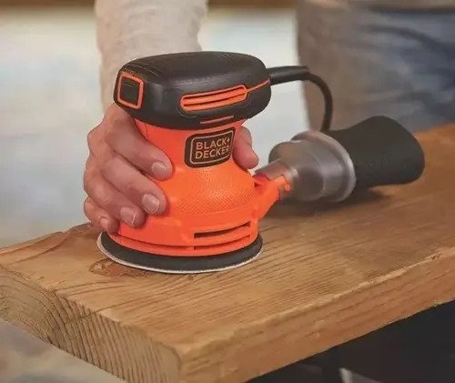 Lijadora Roto Orbital Black+decker Bdero100 Con Sistema Velc Naranja 50 Hz - Imagen 4
