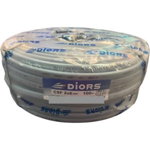 Cable Bajo Plastico 2x6 Rollo Diors 100mt Beige