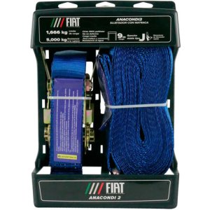 Cuerda De Remolque Fiat Azul De 9 M, Para Auto Y Camioneta, Con Ganchos