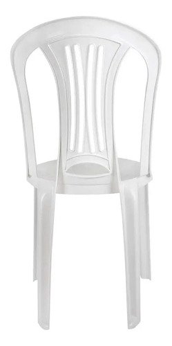 Silla Bistro Mor De Plástico Con Capacidad Para Hasta 182 Kg, Color Blanco Liso - Imagen 4