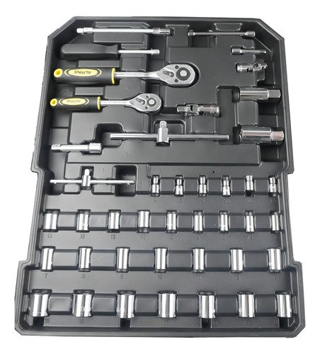 Kit Herramientas Alpina 186 Piezas Valija Maletin Aluminio Plateado - Imagen 8