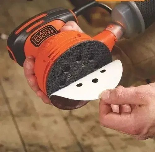 Lijadora Roto Orbital Black+decker Bdero100 Con Sistema Velc Naranja 50 Hz - Imagen 5