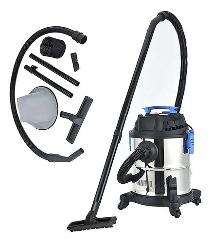 Aspiradora Profesional Marvo Hvc-007 De 20 Litros Acero Inox Plateado/negro