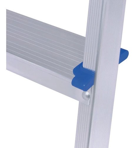 Escalera De Aluminio, 3 Peldaños, Tijeras, Capacidad 120 Kg Más Plateado - Imagen 8