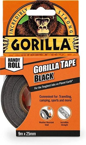 Gorilla Tape To Go Cinta Adhesiva 2.65 Cm X 9.14 M Color Negro Lisa - Imagen 3