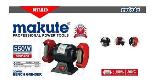 Amoladora De Banco Alpha Pro 8 550w 3/4hp - Tyt Azul - Imagen 3