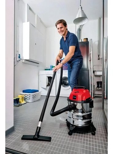 Aspiradora Industrial Einhell Expert Tc-vc 1820 S De Tambor 20 L Para Líquidos Y Sólidos Rojo/plata - Imagen 5