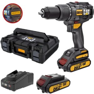 Taladro Percutor Atornillador Brushles 65nm 18v Cat Dx1120 Amarillo 50