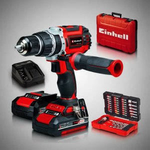 Taladro Percutor Einhell Tp-cd 18/60 18v2ah Percusión Carbón Rojo/negro