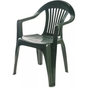 Silla Pvc Reforzada Con Apoya Brazos Hasta 120kgs Negro Tyt Negro Rayas