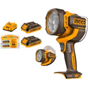 Linterna 2000 Lumens 20v P20s Cwli2088 + 2 Bat + Cargador Blanco Amarillo