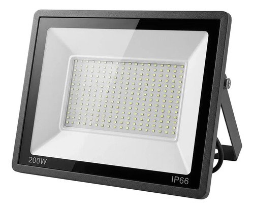 Foco Led De 200w Reflector Luz Blanca, Exterior, Ip66 Negro