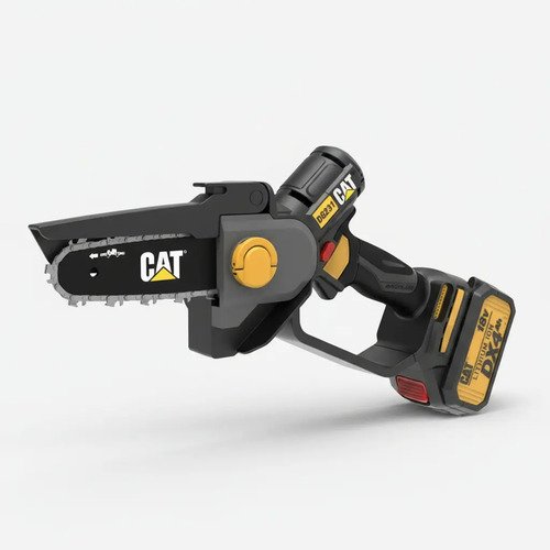 Minimotosierra Bateria Caterpillar + Bateria 4ah +cargador Amarillo - Imagen 5