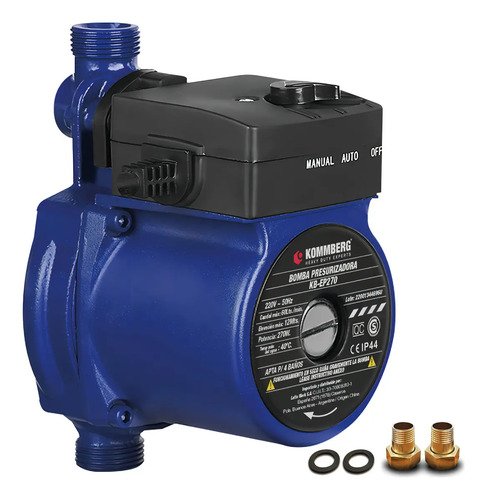 Bomba Presurizadora Kommberg Apto 4 Baños 270w Kb-ep270 Elevadora Presion Tanque Elevado