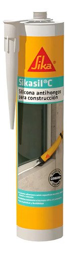 Silicona Sikasil Neutra Vidrio Interior Exterior Negro Cartucho